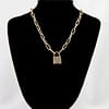 VAL2 SG OVL LINK DIA PDLCK NL - collier pour femme iamfashion